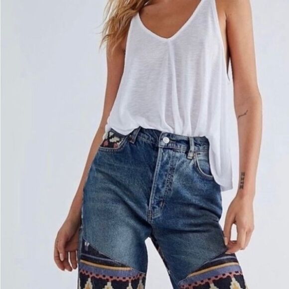 New Free  People women’s Rocky Mountain straight leg jeans size 24 NWOT - Picture 6 of 11